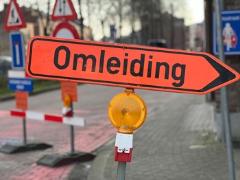 Omleiding verkeersbord